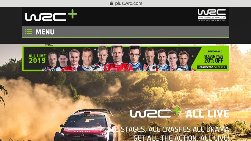 WRC+ All Live down again