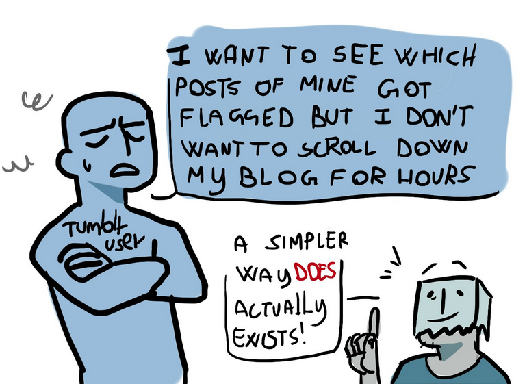 Good news! Tumblr users can now see a list of all their flagged posts