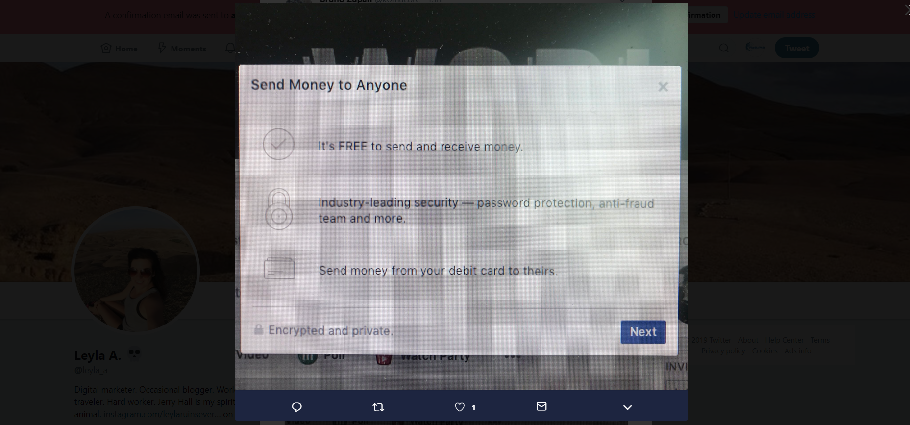BREAKING: Facebook testing ability to send/receive money through website