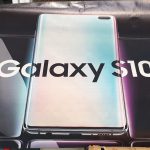Galaxy S10+ ad banner confirms all screen 'Infinity-O' display with punch hole selfie camera cutout