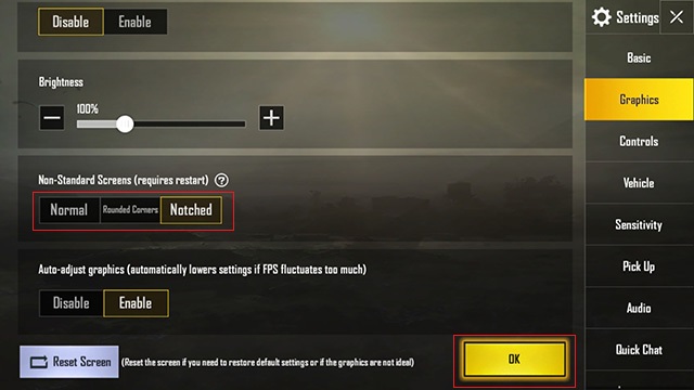 PUBG-Mobile-for-Notched-Phones_settings