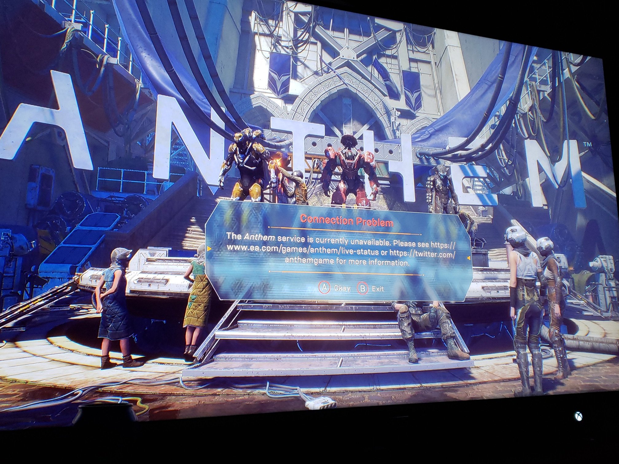 Anthem server connection problems / issues persists for some after emergency maintenance