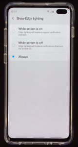 [New update] Samsung Galaxy S10 Edge Lighting not working as expected