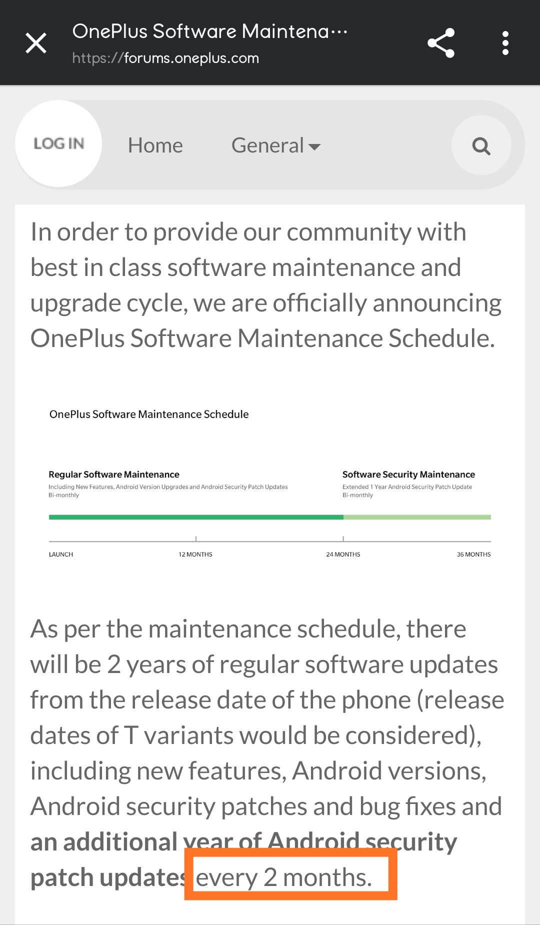 onePlus_software_maintenance_schedule_bi_monthly