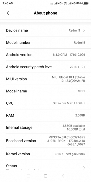 Redmi5-AndroidOreo-update