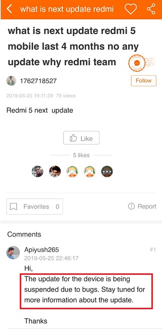 Redmi5-update-suspended