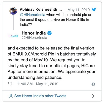 honor-9lite-update-tweet
