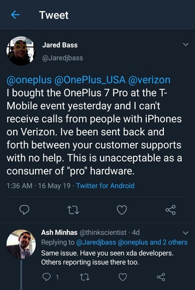 oneplus_7_pro_verizon_call_issue_tweet