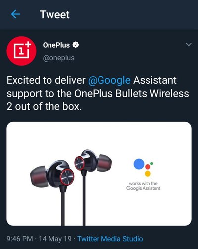 oneplus_bullets_wireless_2_google_assistant_tweet
