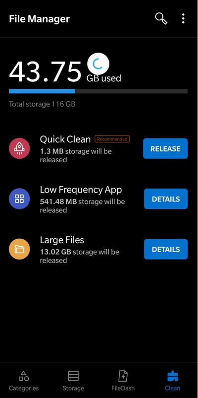 oneplus_file_manager_cleaner_in_action