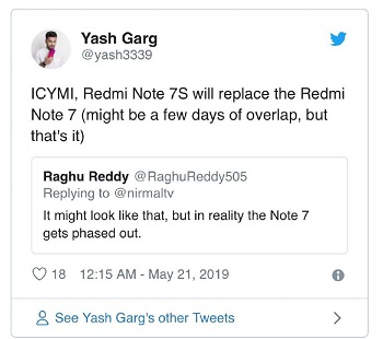 redmi-note7-discontinued-tweet