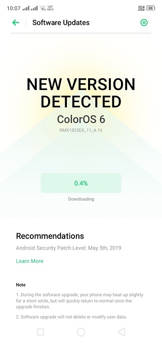 Realme-3-may-update