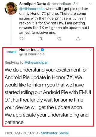 Honor7X-EMUI9.1-update-out