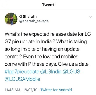 Lg-g7-pie-India-tweet