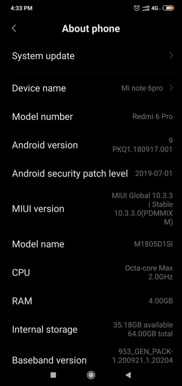redmi_6_pro_miui_10.3.3.0_about_device