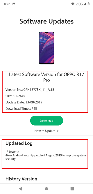Oppo-R17-Pro-August-security-update