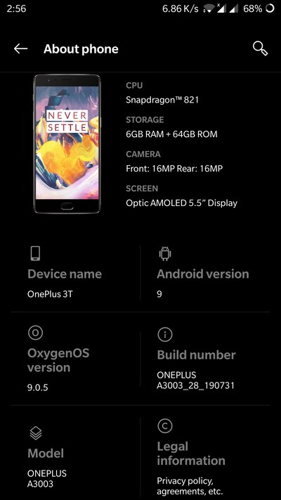 oneplus_3t_oos_9.0.5_about_device