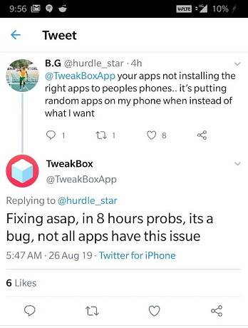 tweakbox-bug