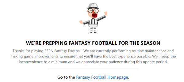 Fantasy-football-site-down