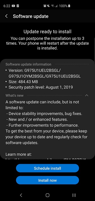 Second-August-update-for-us-unlocked-Galaxy-S10