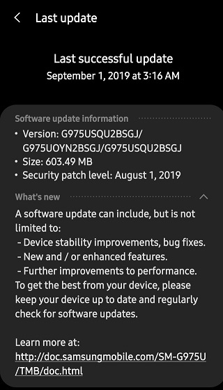 T-mobile-Galaxy-s10-Plus-August-update-night-mode