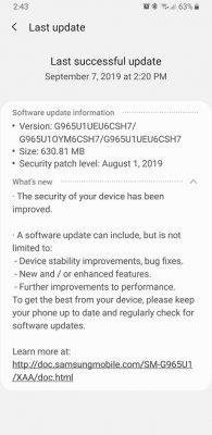 U.S. unlocked Galaxy S9 Aug patch night mode-1