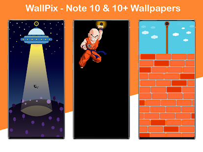 WallPix app 4K UHD Galaxy Note 10 wallpapers to hide the hole punch