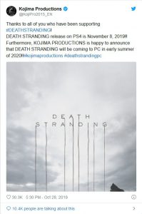 Death Stranding: Kojima Productions reveal PC release plans