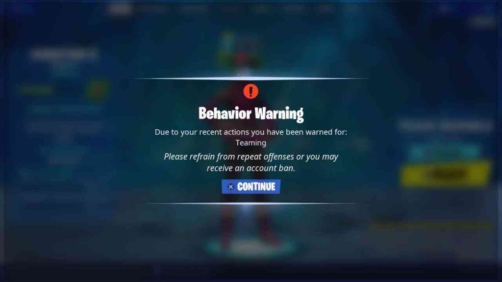 Fortnite Account Ban Warning Issue While Picking Up Downed Enemies