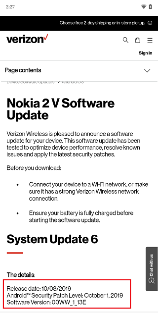 Nokia-2-V-October-update