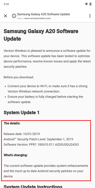 Verizon-Galaxy-A20-Sep-update