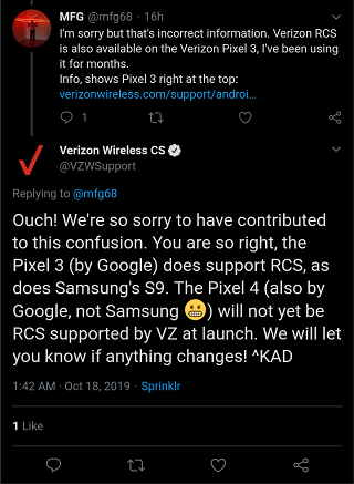 Verizon-Google-Pixel-4-RCS-support