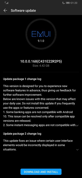 Huawei-P30-Pro-EMUI-10-stable-update