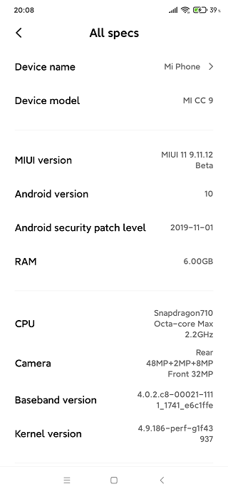 Mi-CC9-Android-10-update