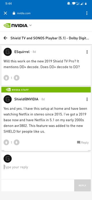 NVIDA Shield TV dolby conversion