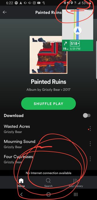spotify no internet connection available bug