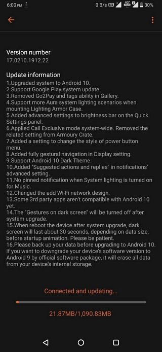Asus-ROG-Phone-2-Android-10-update