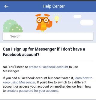 Facebook messenger without phone