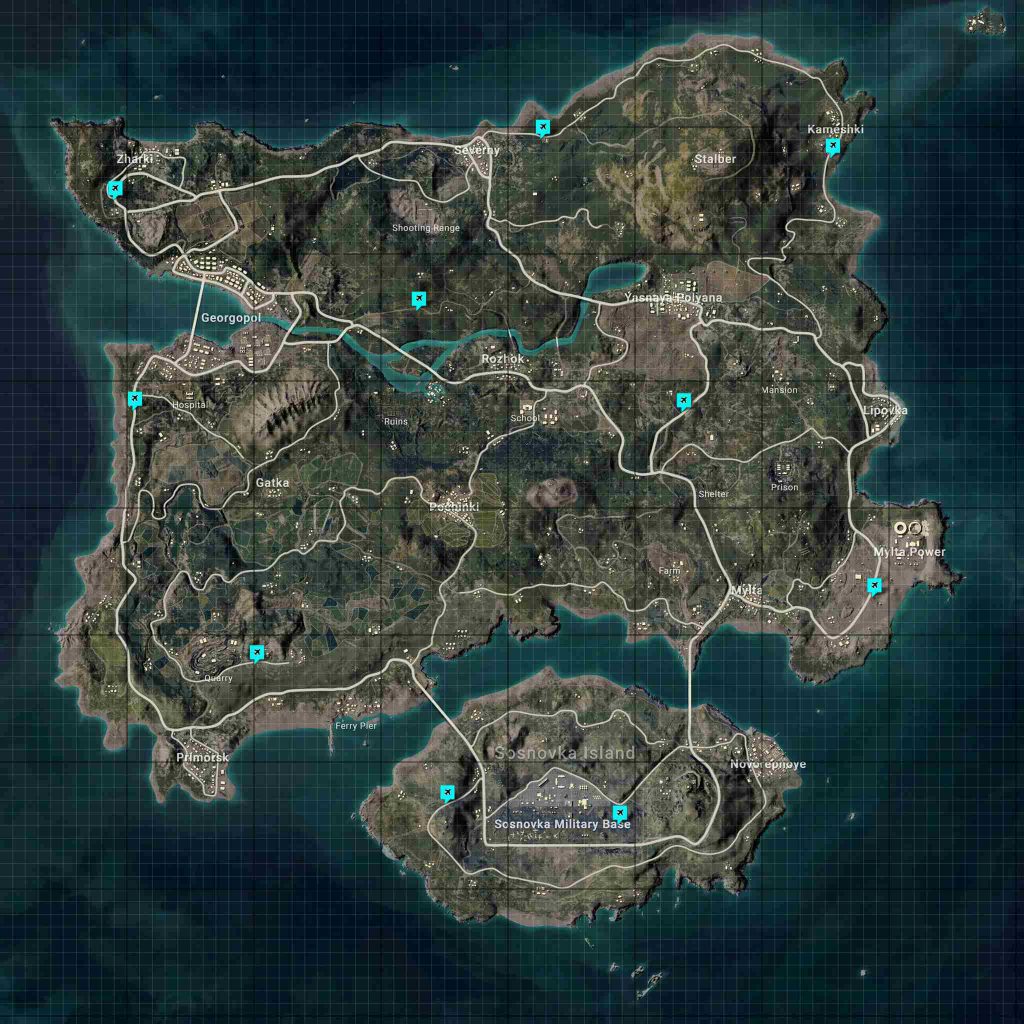 PUBG : Motor Glider all spawn locations on Erangel and Miramar maps ...