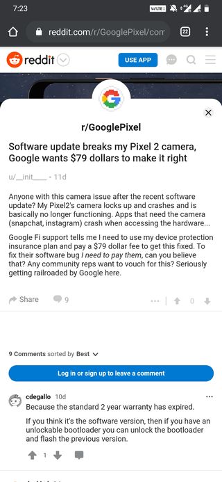 Reddit google pixel 2 camera