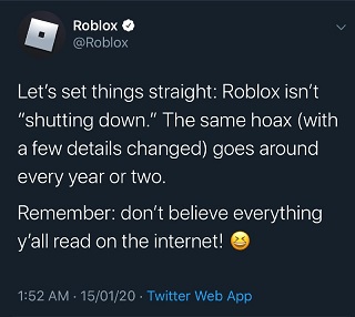 Is Roblox Shutting Down 2020