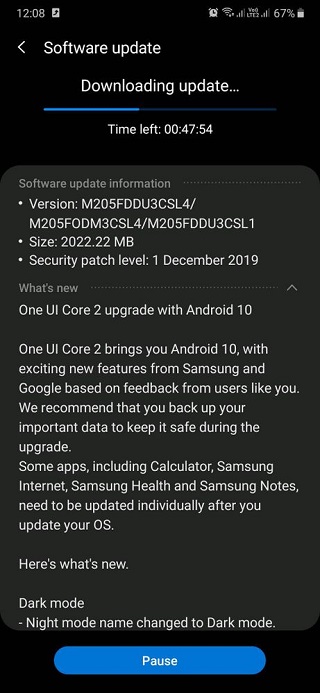 Samsung-Galaxy-M20-Android-10-update