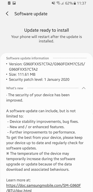 Galaxy-S9-January-patch-UK