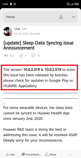 Huawei-Health-App-sleep-data-syncing-issues