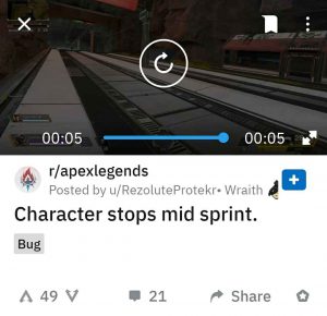 Apex Legends Sprint Bug