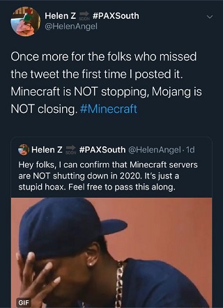 Update Employee Speaks Minecraft Shutting Down In 2020 I Don T