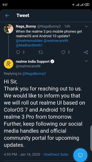 Realme-3-Pro-Android-10-update