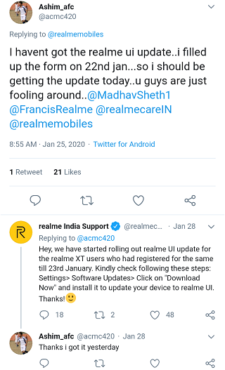 Realme-UI-update-status