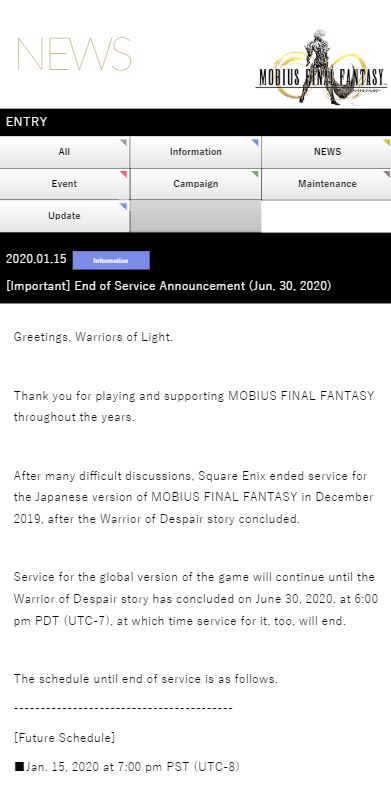 fantasy game servers shutdown