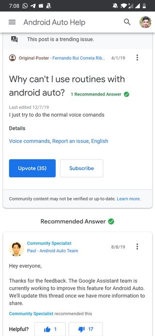 google assistant routines not working auto android